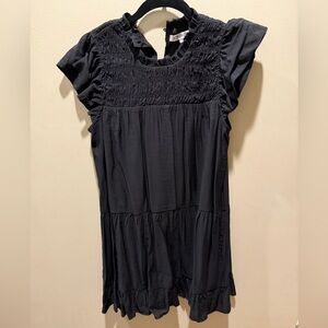 Black Ruffle Mini Dress Women’s Small